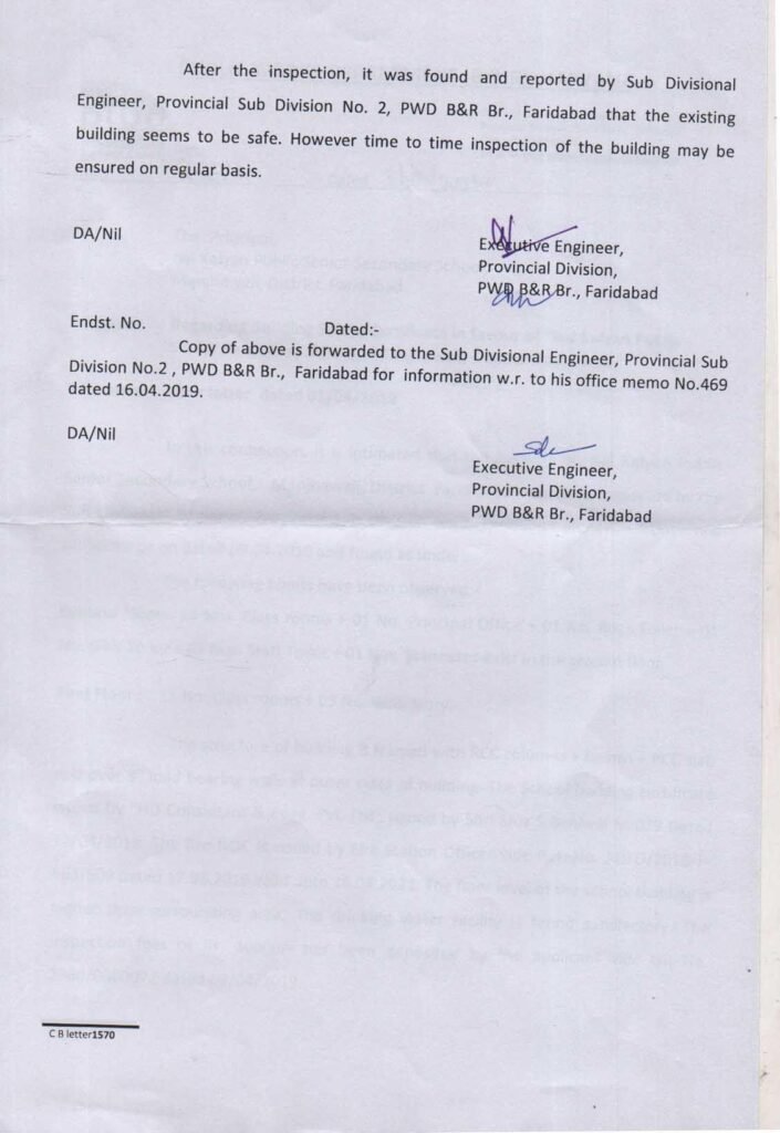 Building Safety Certificate Page 2